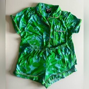 Kate Spade New York - Short Sleeve Notch Collar Cozy Jersey Pajamas - Small